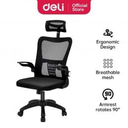 SKI - สกี จำหน่ายสินค้าหลากหลาย และคุณภาพดี | DELI-E4925 เก้าอี้สำนักงานมีพนักพิงศีรษะ #DLI-E4925c